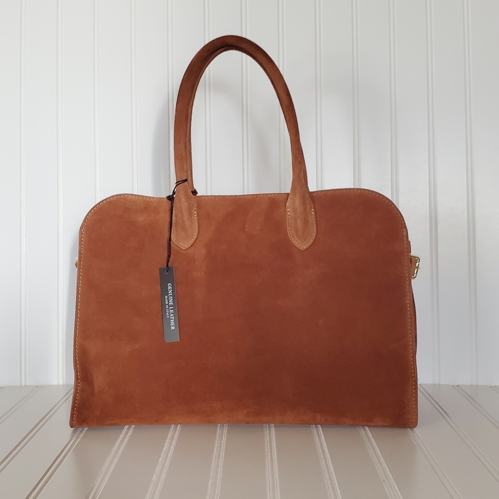 Claudia Firenze Suede Leather Tote Bag NWT